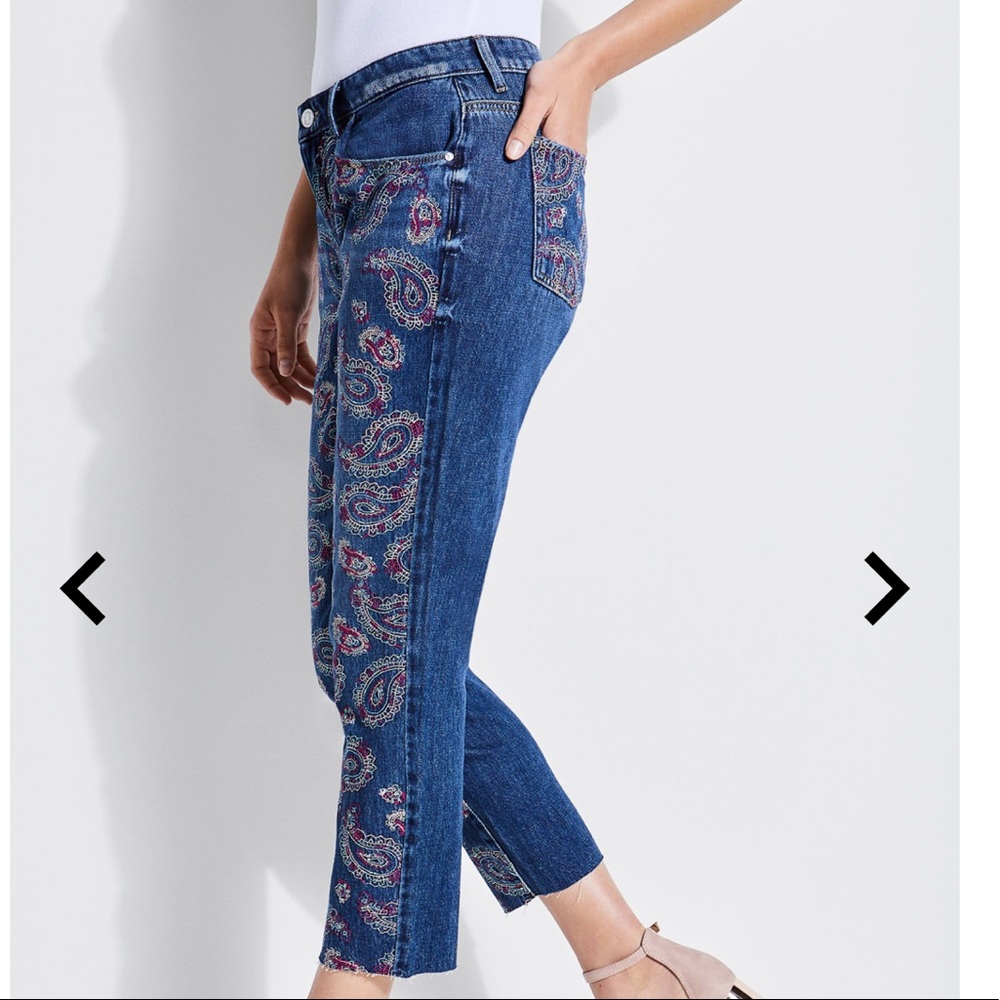 New With Tags Guess Paisley Tomboy Jeans - Picture 5 of 6